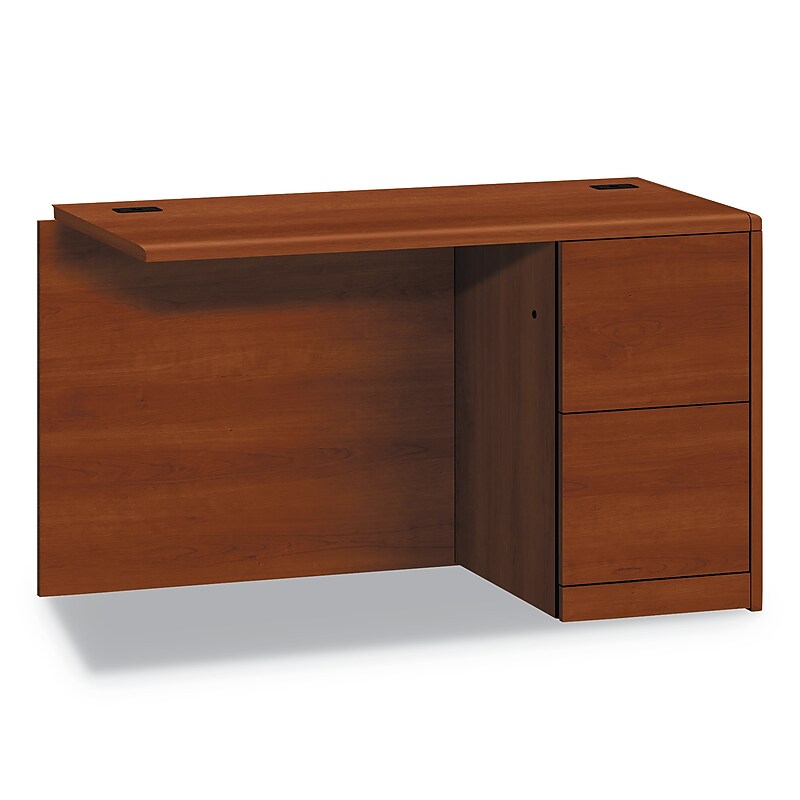 HON 10700 Series Full Right Pedestal Return, 48w x 24d x 29 1/2h, Cognac (HON10711RCO) image 1