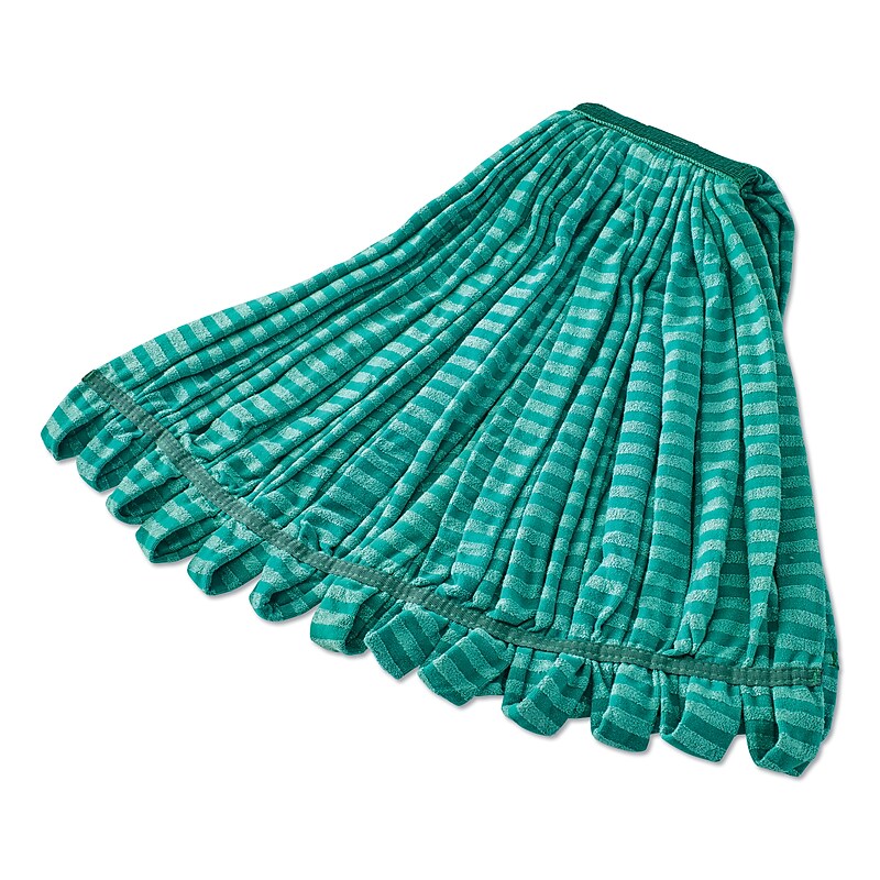 Rubbermaid Microfiber Tube Wet Mop, Microfiber, 1" Headband, Green (RCPT813EA) image 1