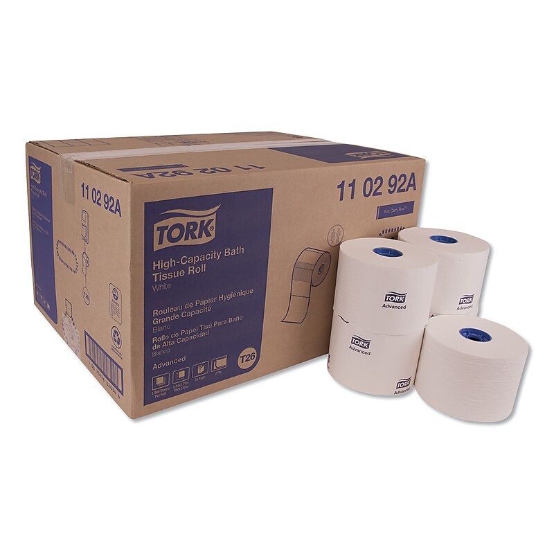 Tork Advanced Jumbo Toilet Paper, 2-ply, White, 36 Rolls/Case (TRK110292A) image 1