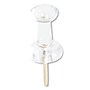 U Brands Standard Push Pins, Plastic, Clear, Gold Pin, 7/16", 100/Pack (UBR3087U0624)~#|#~sp111256722_sc7