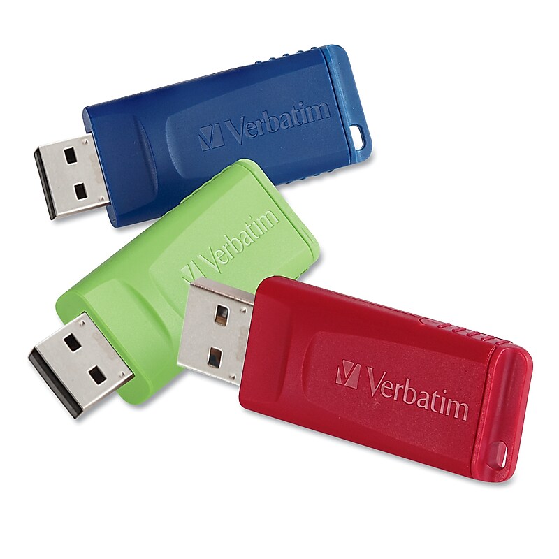 Verbatim Store 'n' Go USB Flash Drive, 32 GB, Assorted Colors, 3/Pack (VER99811) image 1