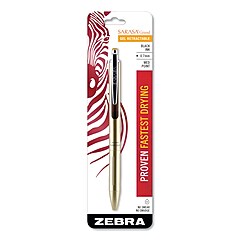 Sara　 Zebra Blister-Carded Sarasa Grand Retractable Gel Pen, Fine 0.7mm