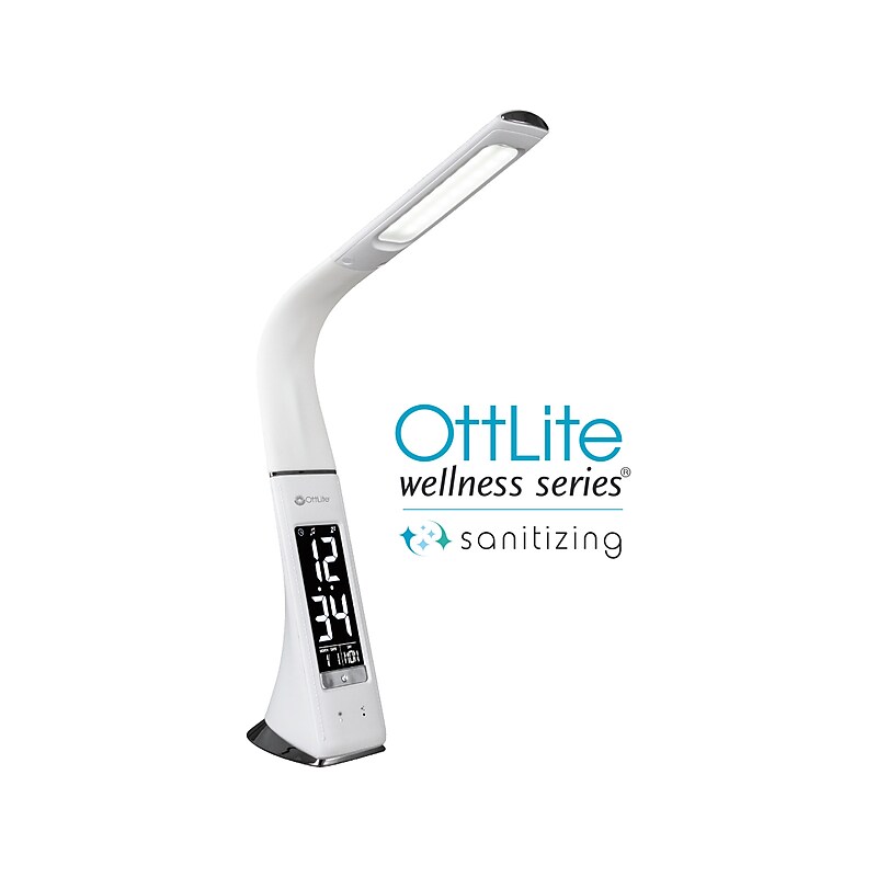 OttLite Wellness Series Thrive LED Desk Lamp, 18.75", White (SCEY700S) image 1