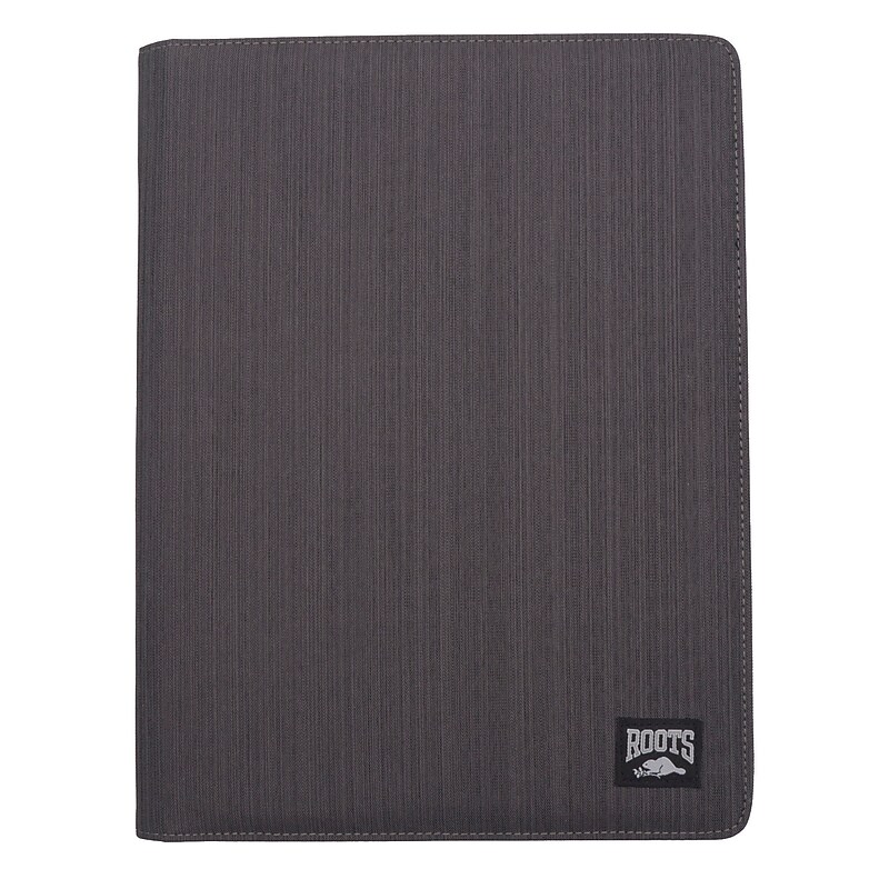 ROOTS Executive Nylon Padfolio with Zipper Closure, Dark Gray (RQ772-982) image 1