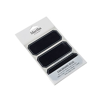 Martha Stewart Hand Written Chalkboard Labels, 4-1/8" x 7", Black, 3 Labels/Sheet, 3 Sheets/Pack (MS107A)