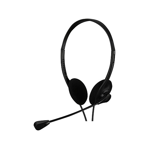 Volkano Chat Series Stereo Computer Headset, OvertheEar, Black (VK