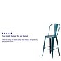 Flash Furniture Cindy Contemporary Metal Barstool with Vertical Back, Distressed Kelly Blue-Teal (ET353430KB)~#|#~sp111678343_sc7
