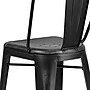 Flash Furniture Cindy Contemporary Metal Barstool with Vertical Back, Distressed Black (ET353430BK)~#|#~sp111678366_sc7