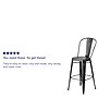 Flash Furniture Cindy Contemporary Metal Barstool with Vertical Back, Distressed Black (ET353430BK)~#|#~sp111678459_sc7