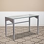 Flash Furniture 47" Glass Glass Computer Desks Clear/Silver (NANYLCD1219)~#|#~sp111678463_sc7