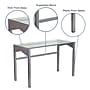 Flash Furniture 47" Glass Glass Computer Desks Clear/Silver (NANYLCD1219)~#|#~sp111678466_sc7