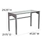 Flash Furniture 47" Glass Glass Computer Desks Clear/Silver (NANYLCD1219)~#|#~sp111678467_sc7