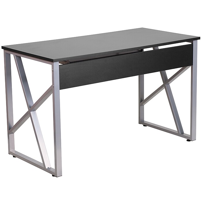 Staples desk with keyboard tray discount