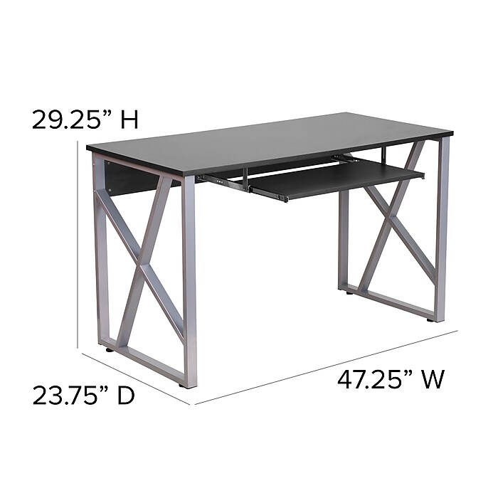Staples desk with keyboard tray discount