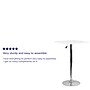 Flash Furniture 23.75'' Square Adjustable-Height White Wood Table (Adjustable 33'' to 40.5'') (CH1)~#|#~sp111678551_sc7