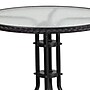 Flash Furniture Barker 28.75" Round Table with Rattan Edging, Clear/Black (TLH087BK)~#|#~sp111678623_sc7