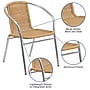 Flash Furniture Lila Aluminum/Rattan Stacking Chair, Beige (TLH020BGE)~#|#~sp111678705_sc7
