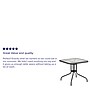 Flash Furniture Barker Square Table with Rattan Edging, 28" x 28", Clear/Gray (TLH073RGY)~#|#~sp111678730_sc7