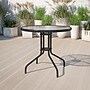 Flash Furniture Bellamy 31.5" Round Glass Patio Table, Black/Clear (TLH0702)~#|#~sp111678753_sc7