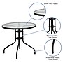 Flash Furniture Bellamy 31.5" Round Glass Patio Table, Black/Clear (TLH0702)~#|#~sp111678754_sc7