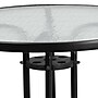 Flash Furniture Bellamy 31.5" Round Glass Patio Table, Black/Clear (TLH0702)~#|#~sp111678756_sc7