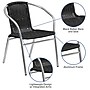 Flash Furniture Lila Aluminum/Rattan Stacking Chair, Black (TLH020BK)~#|#~sp111678762_sc7