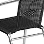 Flash Furniture Lila Aluminum/Rattan Stacking Chair, Black (TLH020BK)~#|#~sp111678766_sc7