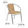 Flash Furniture Lila Aluminum/Rattan Stacking Chair, Beige (TLH020BGE)~#|#~sp111678772_sc7