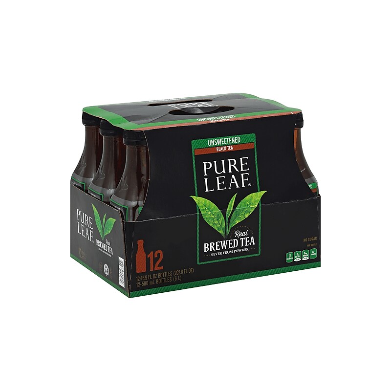Pure Leaf Unsweetened Tea, 18.5 oz., 12/Carton (PEP134072) image 1