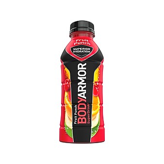BodyArmor SuperDrink Fruit Punch Sports Drink, 16 Oz. Bottle, 12/Pack (100006-1.4)