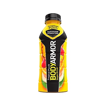 BodyArmor SuperDrink Tropical Punch Sports Drink, 16 Oz. Bottle, 12/Pack (100008-1.4)