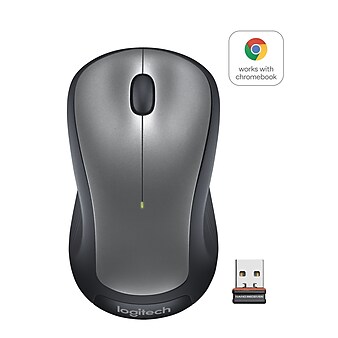 Logitech M310 Wireless Optical Mouse, Silver (910-001675)