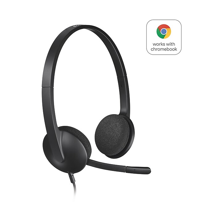 Logitech H340 USB-A Stereo Computer On-Ear Headset (981-000507