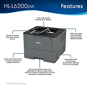 Brother HL-L6200DW Wireless Black & White Laser Printer