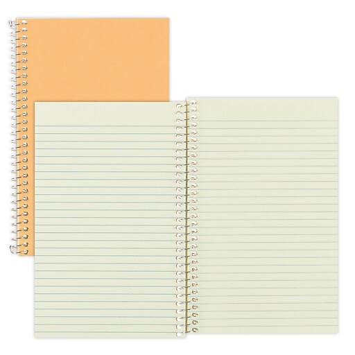 Rediform Brown Board Cover 1Subject Notebooks, 5" x 7.75", Narrow