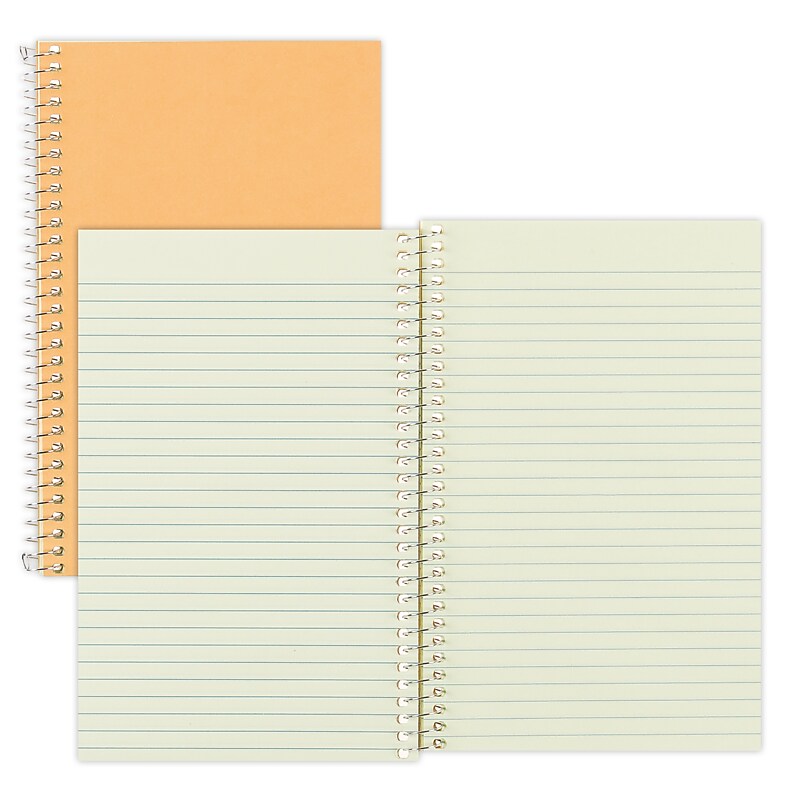 Rediform Brown Board Cover 1-Subject Notebooks, 5" x 7.75", Narrow Ruled, 80 Sheets, Brown (RED33002) image 1