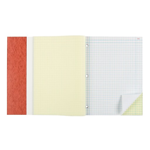 National Duplicate Lab Notebook Quadrille Rule 9 1/4 x 11 White/Yellow 200 