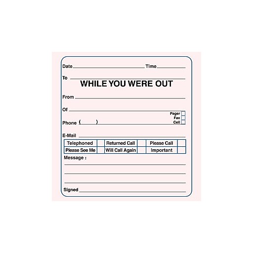 Rediform Mega "While You Were Out" SelfSticking Message Pad at Staples