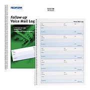 Rediform Follow Up Message Pad, 8" x 11", Unruled, White/Blue, 100 Sheets/Pad (51114)