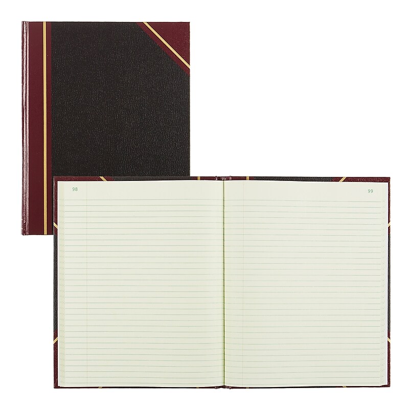Rediform Texhide Record Book, 7 7/8" x 10", Black, 152 Sheets/Book (56231) image 1