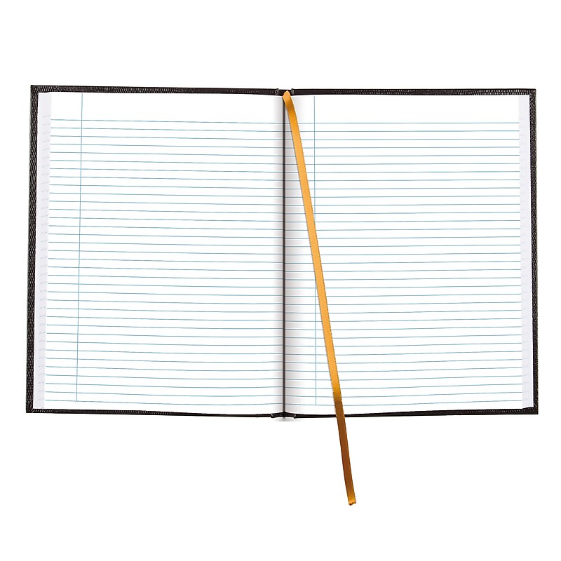 Blueline Executive Hardcover Journal, 8.5" x 10.75", College Ruled, Black, 150 Pages (A10.81) image 1