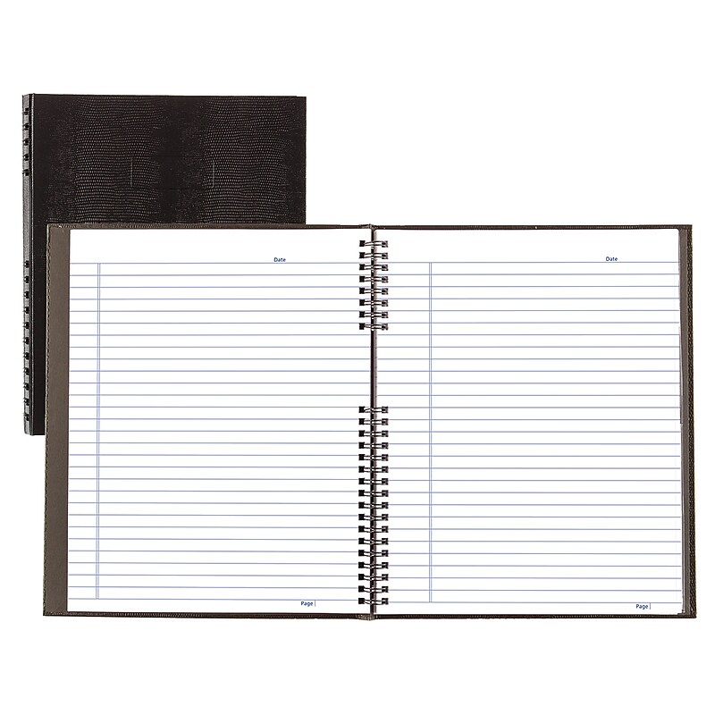 Blueline NotePro 1-Subject Professional Notebooks, 8" x 11", Wide Ruled, 75 Sheets, Black (REDA10150BLK) image 1