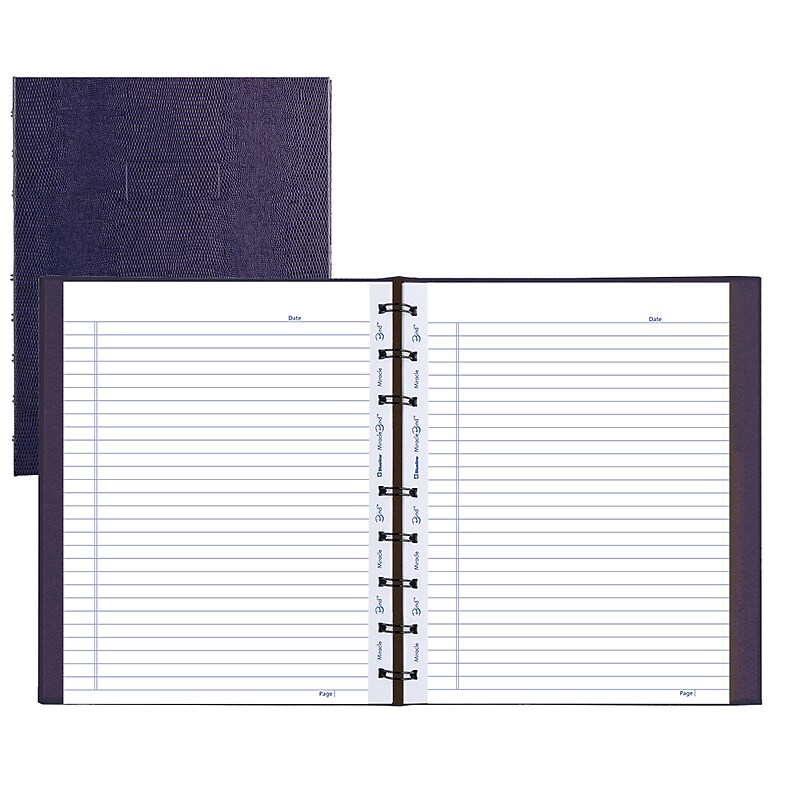 Blueline MiracleBind Notebook, College/Margin, 9-1/4 x 7, 75 Sheets, Purple (REDAF915086) image 1