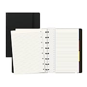 Filofax A5 4-Subject Professional Notebook, 8 1/4" x 5 13/16", College Ruled, 56 Sheets, Black (B115007U)