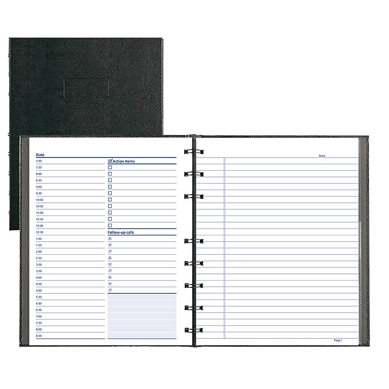 Blueline NotePro 9.25"H x 7.25"W Daily Planner, Black (A29C.81) image 1