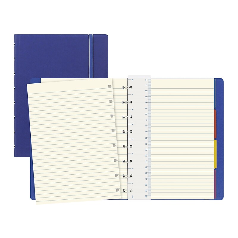 Filofax A5 Classic Bright 4-Subject Professional Notebooks, 5.8" x 8.25", College Ruled, 56 Sheets, Blue (B115009U) image 1