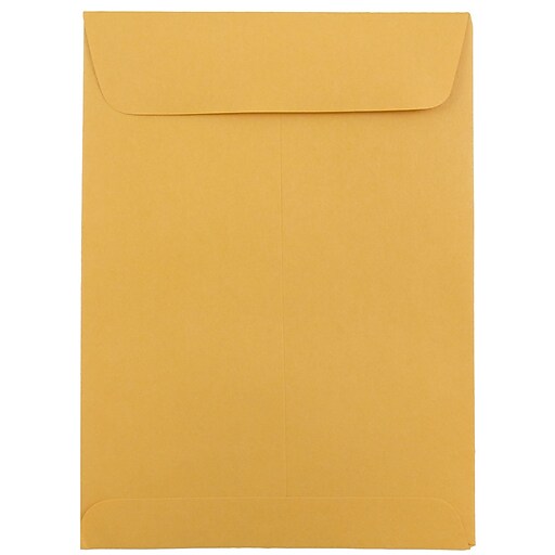 JAM Paper® 5.5 x 7.5 Open End Catalog Envelopes, Brown Kraft Manila, 50