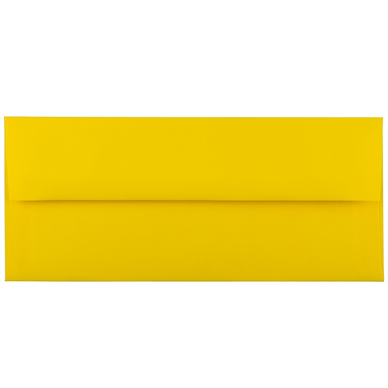 JAM Paper #10 Business Envelope, 4 1/8" x 9 1/2", Yellow, 25/Pack (15859) image 1