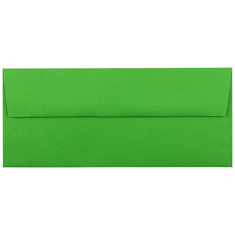 JAM Paper #10 Business Envelope, 4 1/8" x 9 1/2", Green, 1000/Carton (15862B) image 1