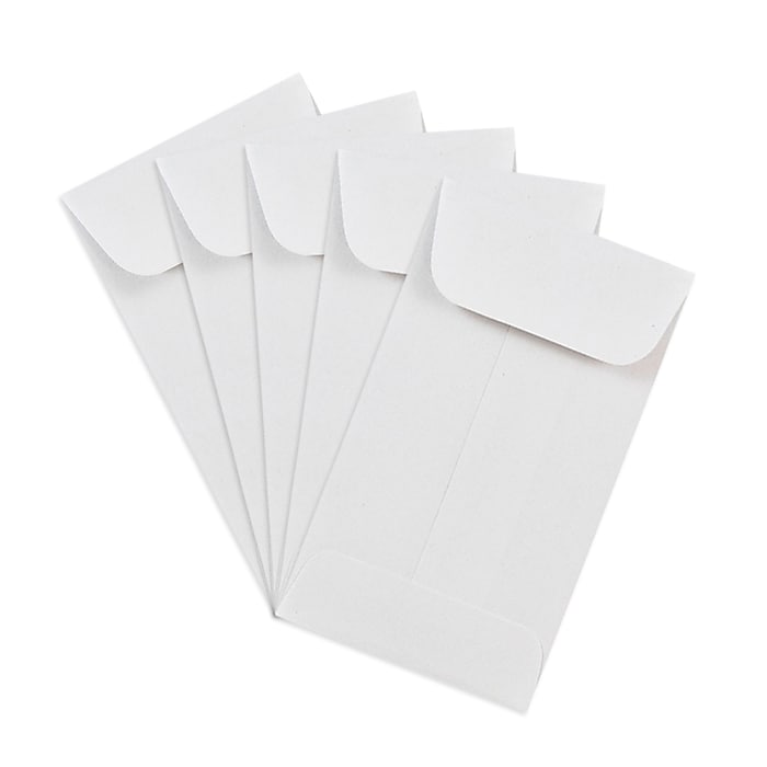 JAM Paper #3 Coin Business Envelopes, 2.5 x 4.25, White, 25/Pack